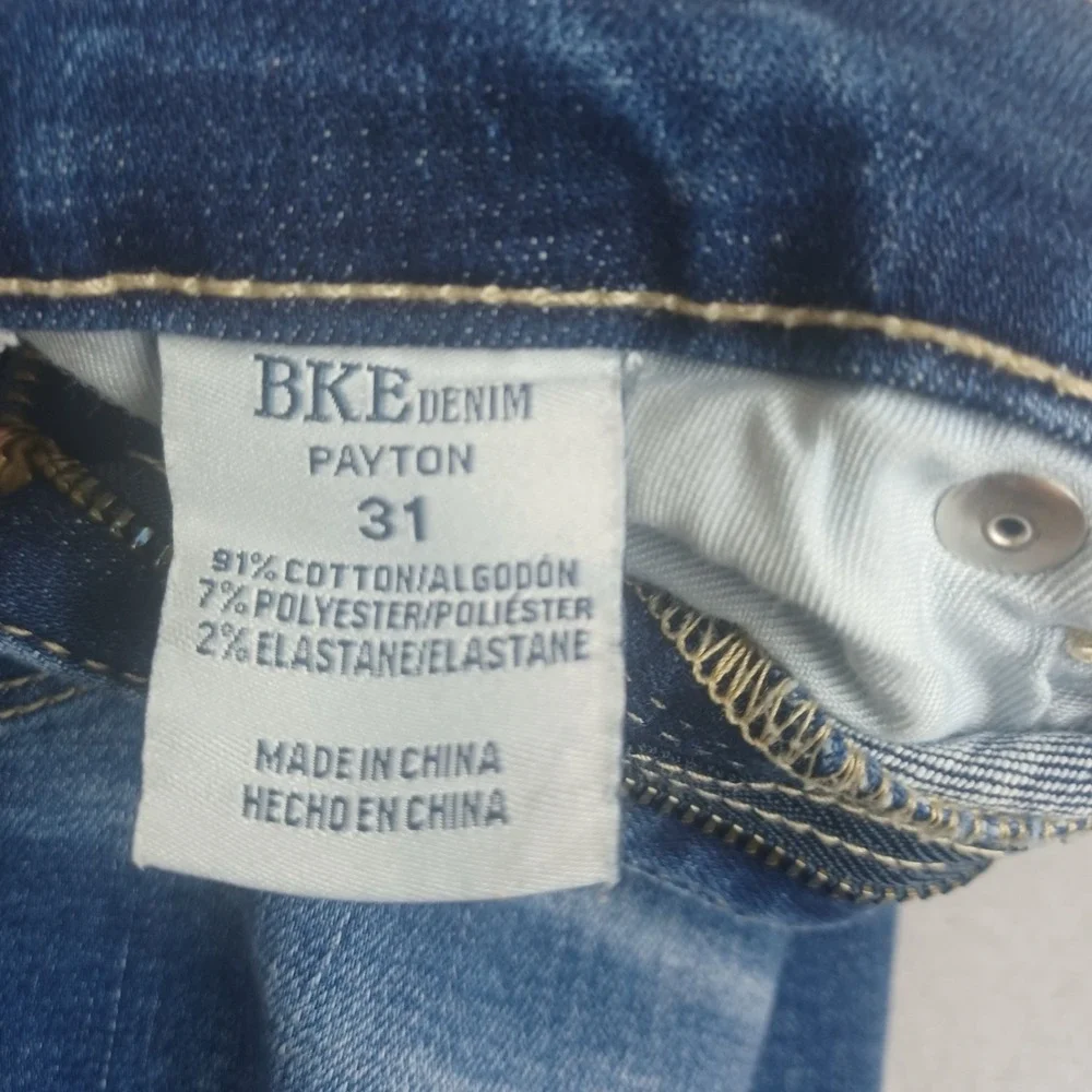 BKE Payton Jeans Womens 31 (fits 34X24) Mid RiseUniversal Fit Straight Leg